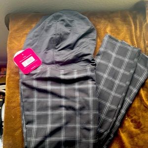 XXL Isabel maternity pants black and white checkered